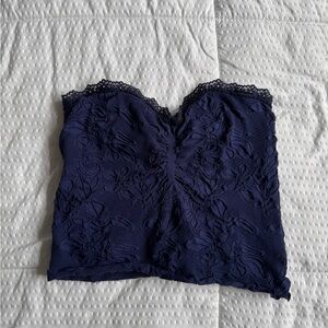 Full Tilt Navy Lace Tube Top